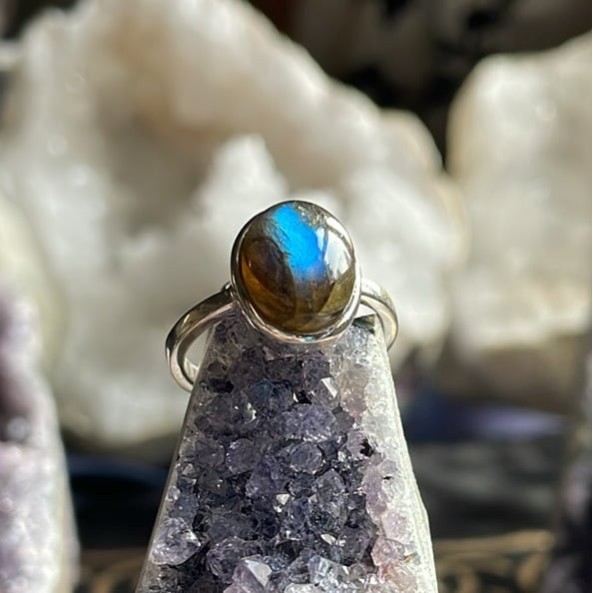 Bague Labradorite, Sterling Bague Labradorite, Sterling