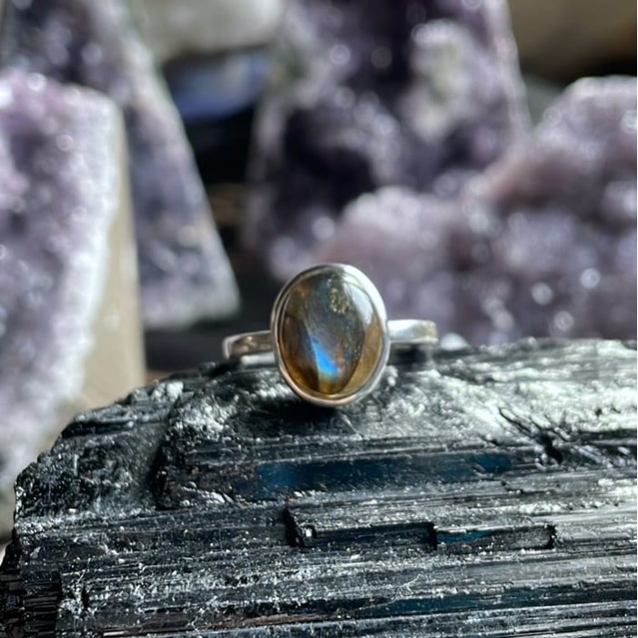 Bague Labradorite, Sterling Bague Labradorite, Sterling