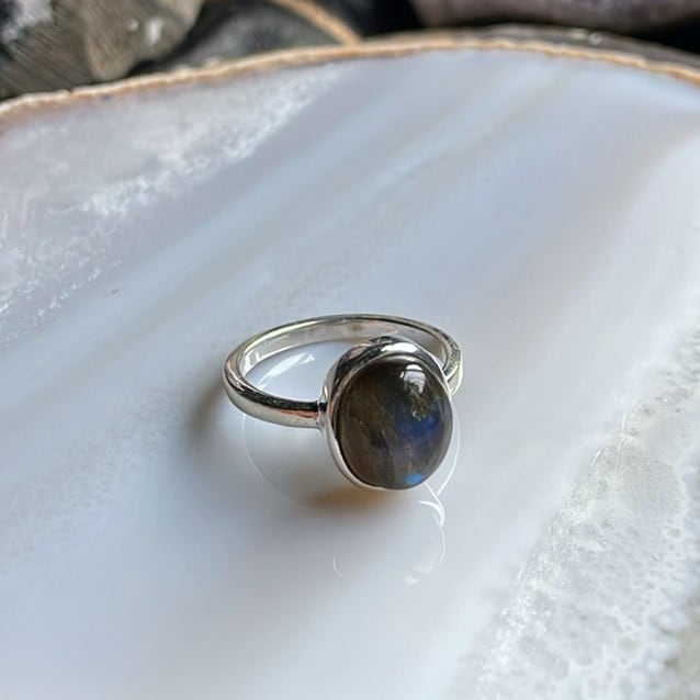Bague Labradorite, Sterling Bague Labradorite, Sterling