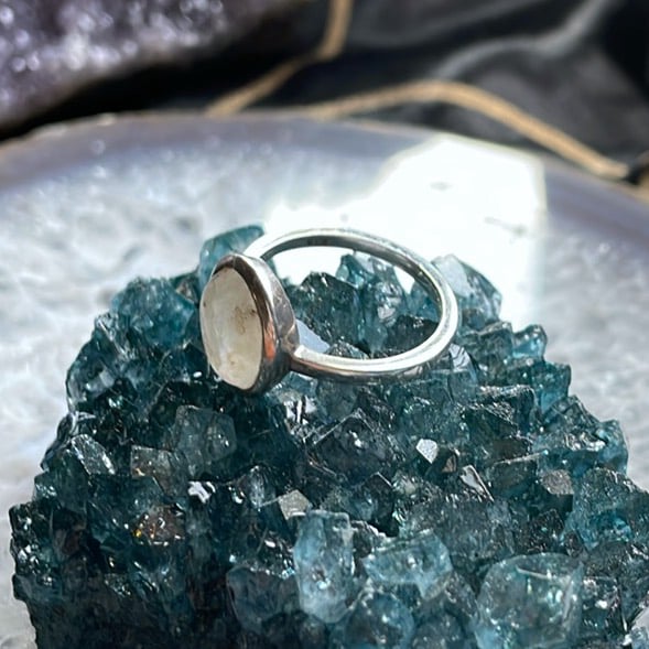 Bague pierre de lune, Sterling - Taille 7 Bague pierre de lune, Sterling - Taille 7