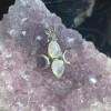 Pendentif double pierre de lune arc-en-ciel, Sterling Pendentif double pierre de lune arc-en-ciel, Sterling