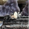 Bague Triple Moon Rainbow Pierre de Lune, Sterling Bague Triple Moon Rainbow Pierre de Lune, Sterling