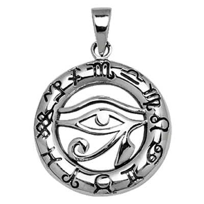 Eye Horus Pendant, Sterling