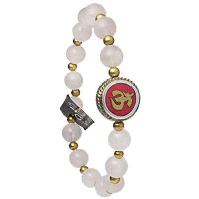Nepalese Om with Rose Quartz Bracelet Nepalese Om with Rose Quartz Bracelet
