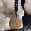 Dragon Vein Agate Peace Necklace