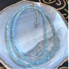 Chaîne de perles d’agate bleue Chaîne de perles d’agate bleue