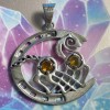 Pendentif Sleipnir de cheval d’Odin, Citrine, Sterling Pendentif Sleipnir de cheval d’Odin, Citrine, Sterling