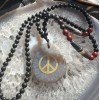 Dragon Vein Agate Peace Necklace