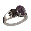 Peace Amethyst Ring, Sterling Peace Amethyst Ring, Sterling