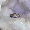 Peace Amethyst Ring, Sterling Peace Amethyst Ring, Sterling