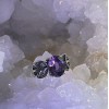 Peace Amethyst Ring, Sterling Peace Amethyst Ring, Sterling