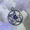 Pentacle serpent en améthyste, Sterling Pentacle serpent en améthyste, Sterling