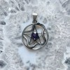 Pentacle serpent en améthyste, Sterling Pentacle serpent en améthyste, Sterling