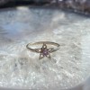 Amethyst Star Ring, Sterling Amethyst Star Ring, Sterling