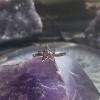 Amethyst Star Ring, Sterling Amethyst Star Ring, Sterling