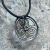 Amethyst Triskelle Pendant, Sterling Amethyst Triskelle Pendant, Sterling