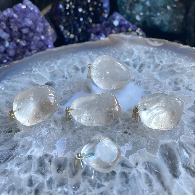 Quartz Crystal Tumbled Pendant Quartz Crystal Tumbled Pendant