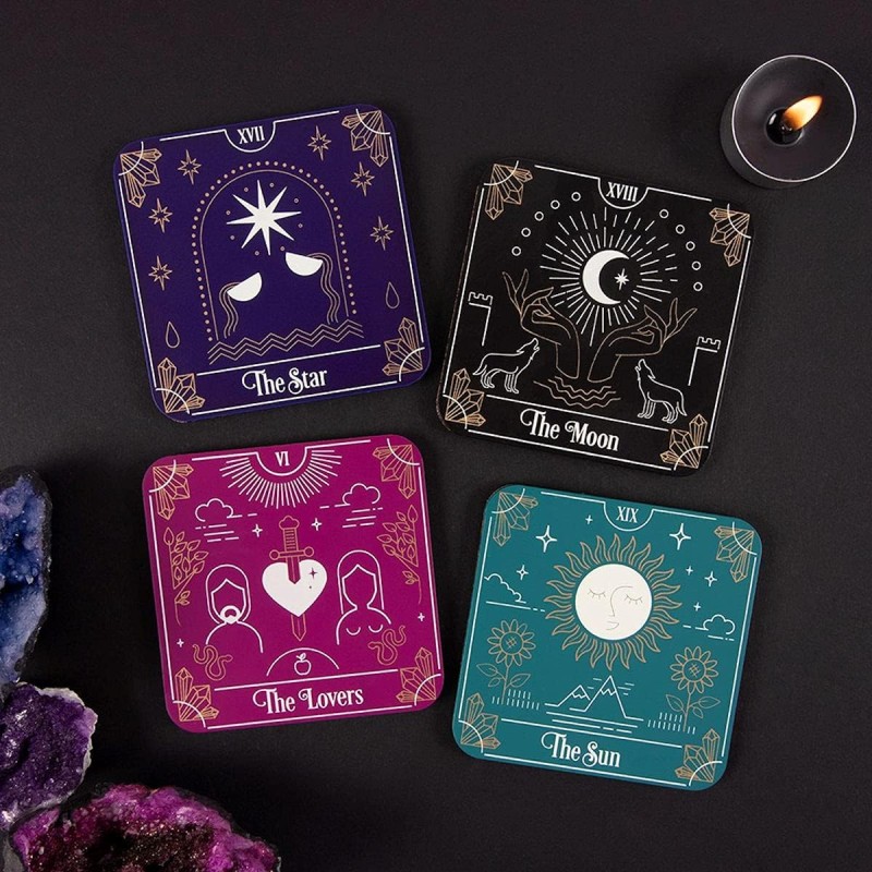 Tarot Card Coasters - Set of 4 Tarot Card Coasters - Set of 4