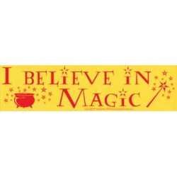 Autocollant de pare-chocs: Je crois en la magie