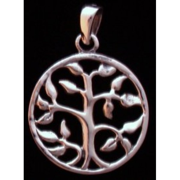 Tree Of Life Pendant, Round, Sterling