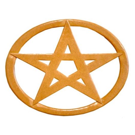 Wooden Oval Pentacle Hanging Wooden Oval Pentacle Hanging
