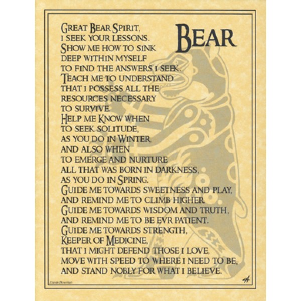 Altar Poster: Bear Spirit