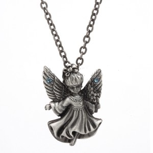 Angel Pendant, Blue Crystals Angel Pendant, Blue Crystals