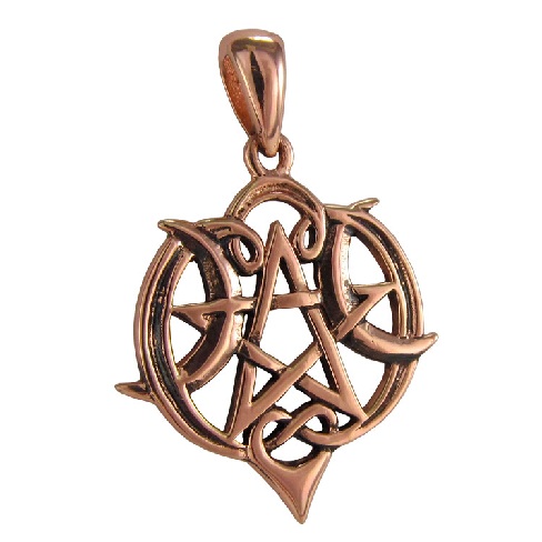 Copper Heart Pentacle Pendant Copper Heart Pentacle Pendant
