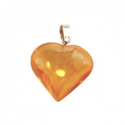 Tangerine Aura Heart Pendant