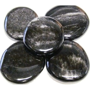 Argent brillant Obsidian Palm Pierre Argent brillant Obsidian Palm Pierre