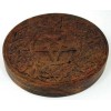 Woden Pentacle & Floral Altar Tile Woden Pentacle & Floral Altar Tile