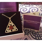 Heathergems Celtic Triangle Pendant, Reds