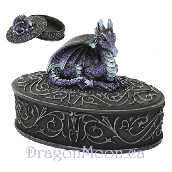Boîte de bijou Dragon, ovale