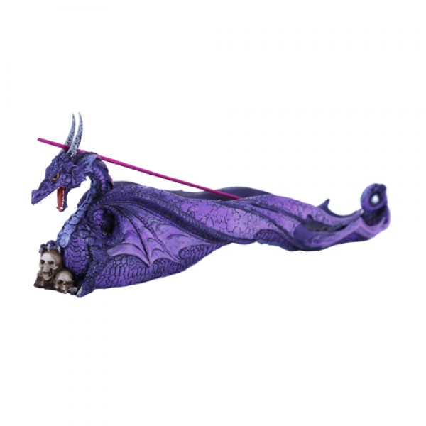 Purple Dragon & Skull Incense Holder