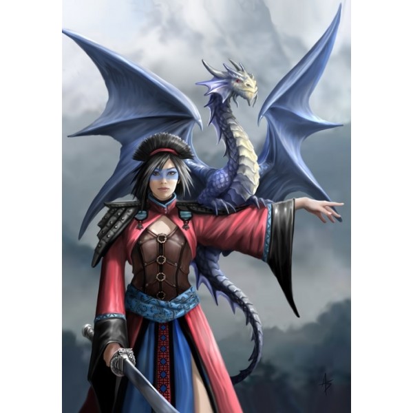 Anne Stokes Fantasy Greeting Card - Look To The East