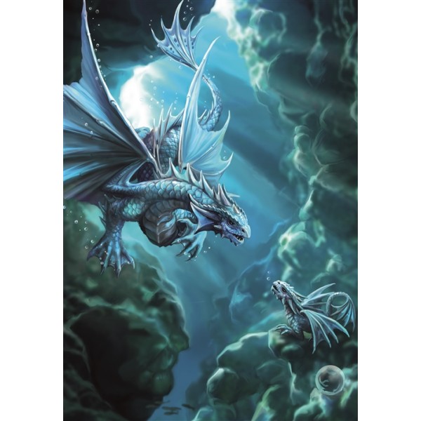 Anne Stokes Fantasy Greeting Card - Water Dragon