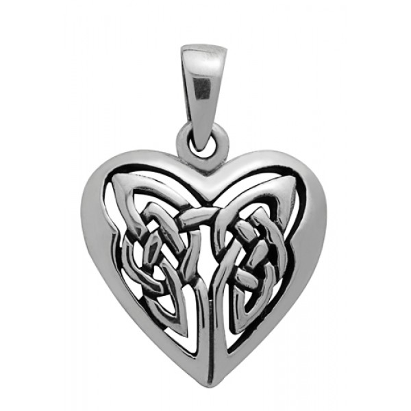 Celtic Heart Pendant - Sterling Silver