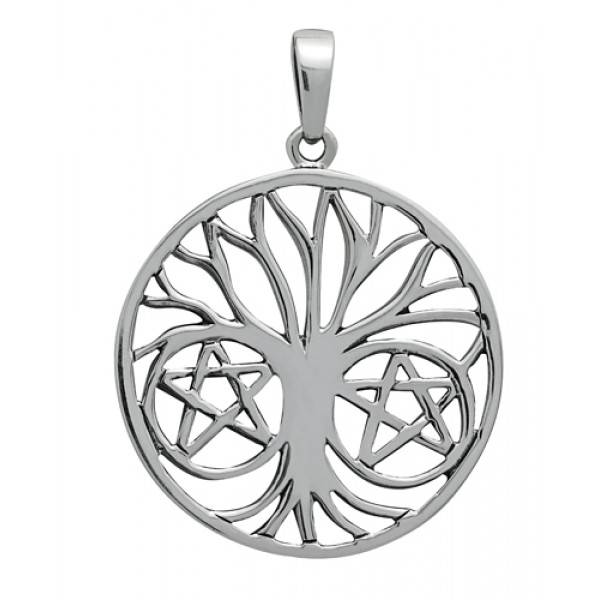 Tree Of Life Pentacle Pendant  - Sterling