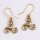 Celtic Triscele Earrings - Bronze