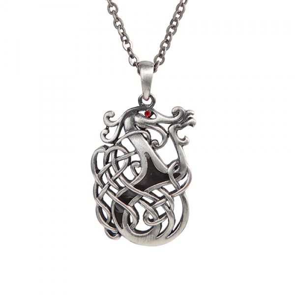 Celtic Knotwork Dragon Necklace