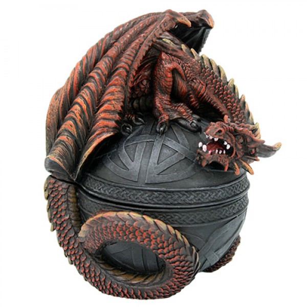 Red Celtic Dragon Box