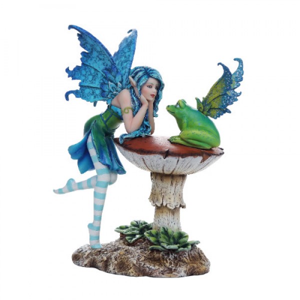 Frog Gossip Fairy Statue