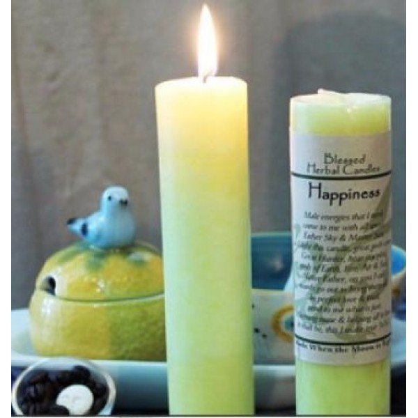 Béni des bougies à base de plantes - bonheur