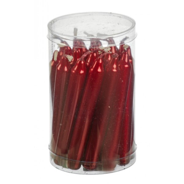 Mini bougie - rouge métallique