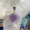 Pendentif coeur double améthyste, Sterling Pendentif coeur double améthyste, Sterling