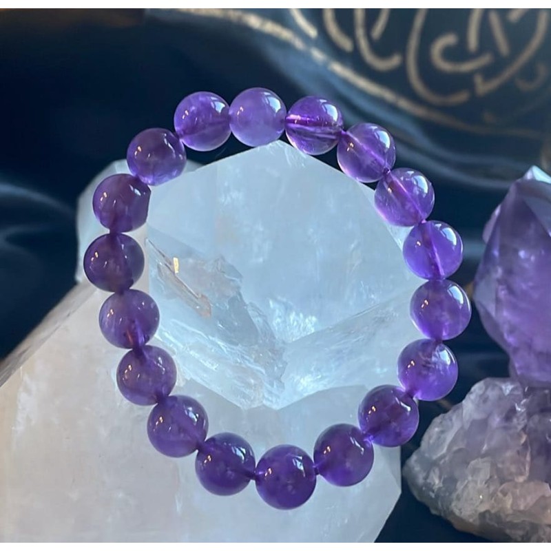 Amethyst Bracelet, Grade A, 8mm, Child Size Amethyst Bracelet, Grade A, 8mm, Child Size