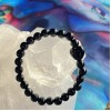 Bracelet Coeur Agate Noire, Taille Enfant Bracelet Coeur Agate Noire, Taille Enfant