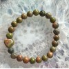 Bracelet Coeur Unakite, Taille Enfant Bracelet Coeur Unakite, Taille Enfant