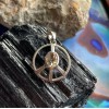 Pendentif signe de paix, citrine facettée