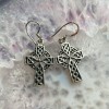 Celtic Cross Earrings, Sterling Celtic Cross Earrings, Sterling